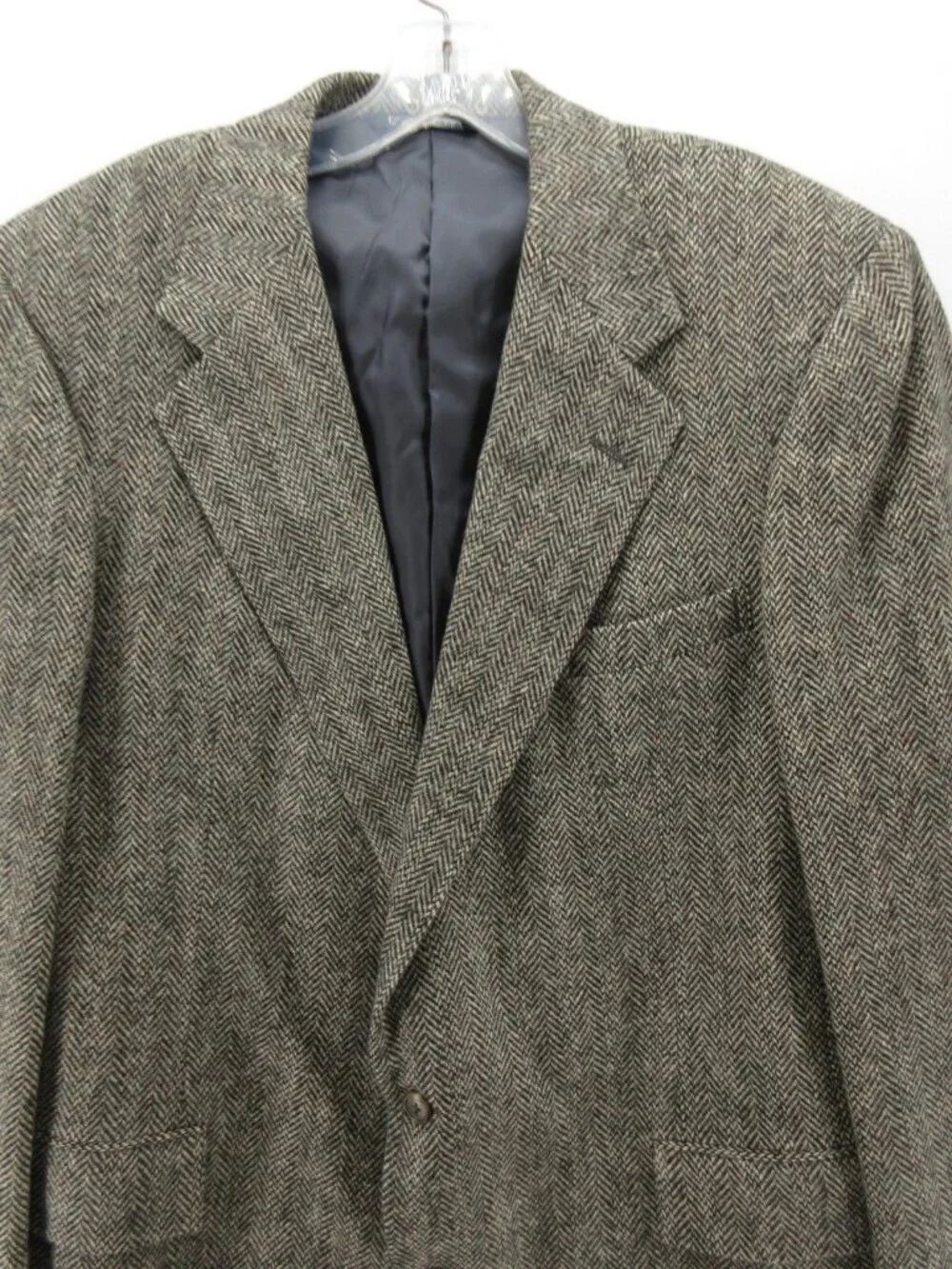 VINTAGE Polo Ralph Lauren Sport Coat 46 L Blazer Tweed Herringbone USA
